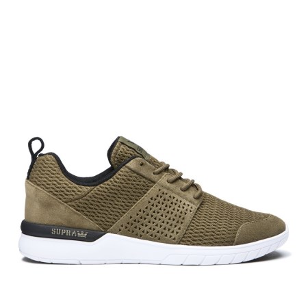 Supra Scissor Mens Low Tops Shoes Olive UK 85MRX